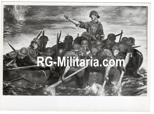 Original WW2 German Press Photo - Painting Der 10. Mai 1940, P. M. Padua, Grosse Deutsche Kunstausstellung, Haus der Deutschen Kunst, Munchen, Munich (1941)