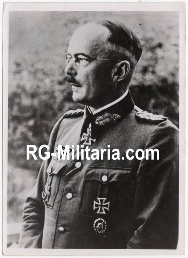 Original WW2 German Press Photo - Heeresgruppe Nord Ritterkreuzträger Knights Cross wearer Lothar Rendulic (1945)