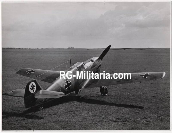 Original WW2 German Press Photo - Luftwaffe Messerschmitt Me 109 airplane
