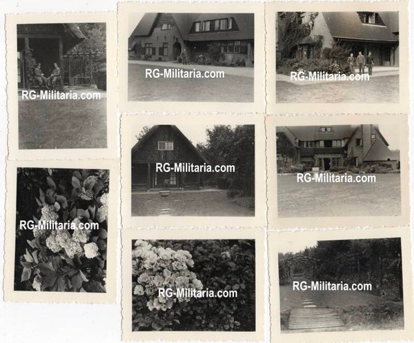Original WW2 German Photo - German Luftwaffe soldiers in Philips park, Frits Philips home de Wielewaal, Eindhoven, Holland (1940)