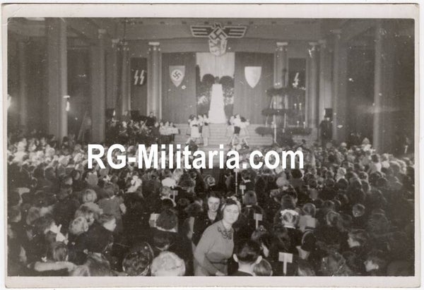 Original WW2 Flemish Collaboration Press Photo - SS DeVlag Duits-Vlaamse Arbeidsgemeenschap gathering, Antwerp