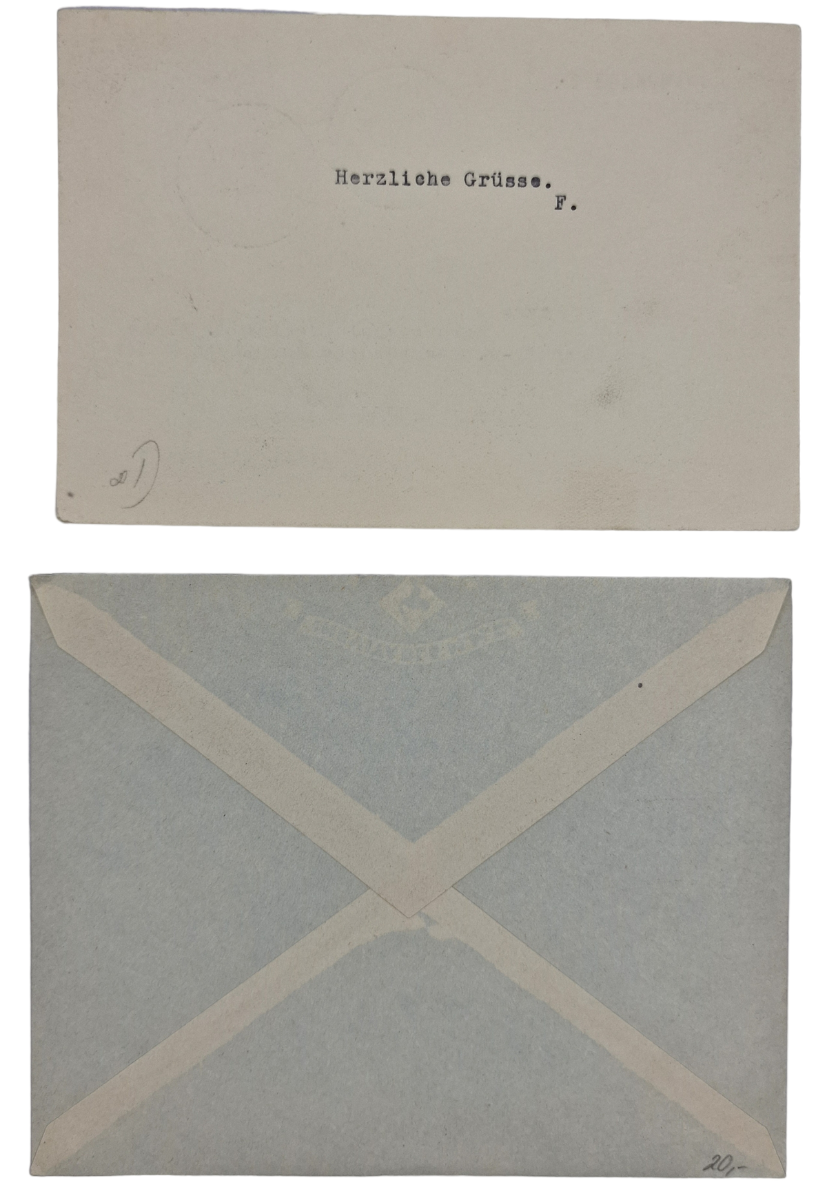 Original WW2 German Document - Envelope Deutsche Dienstpost Ostland ...