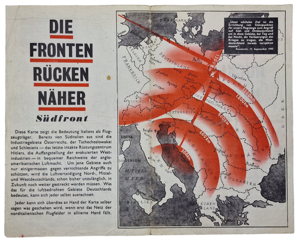 Original WW2 British Leaflet - G 77 Die Fronten Rücken Näher (1943)