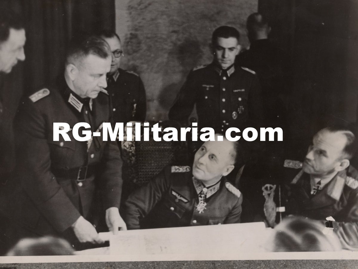 Original WW2 Italian Press Photo - Rommel visiting the Atlantic Wall by ...