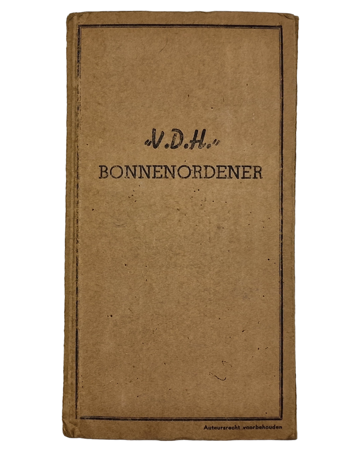 Original WW2 Dutch Document - Distribution stamps booklet ''V D H ...