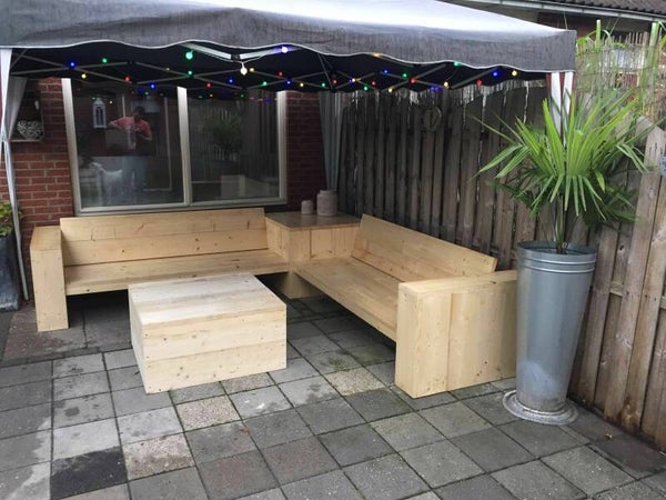 Steigerhouten tuinbank