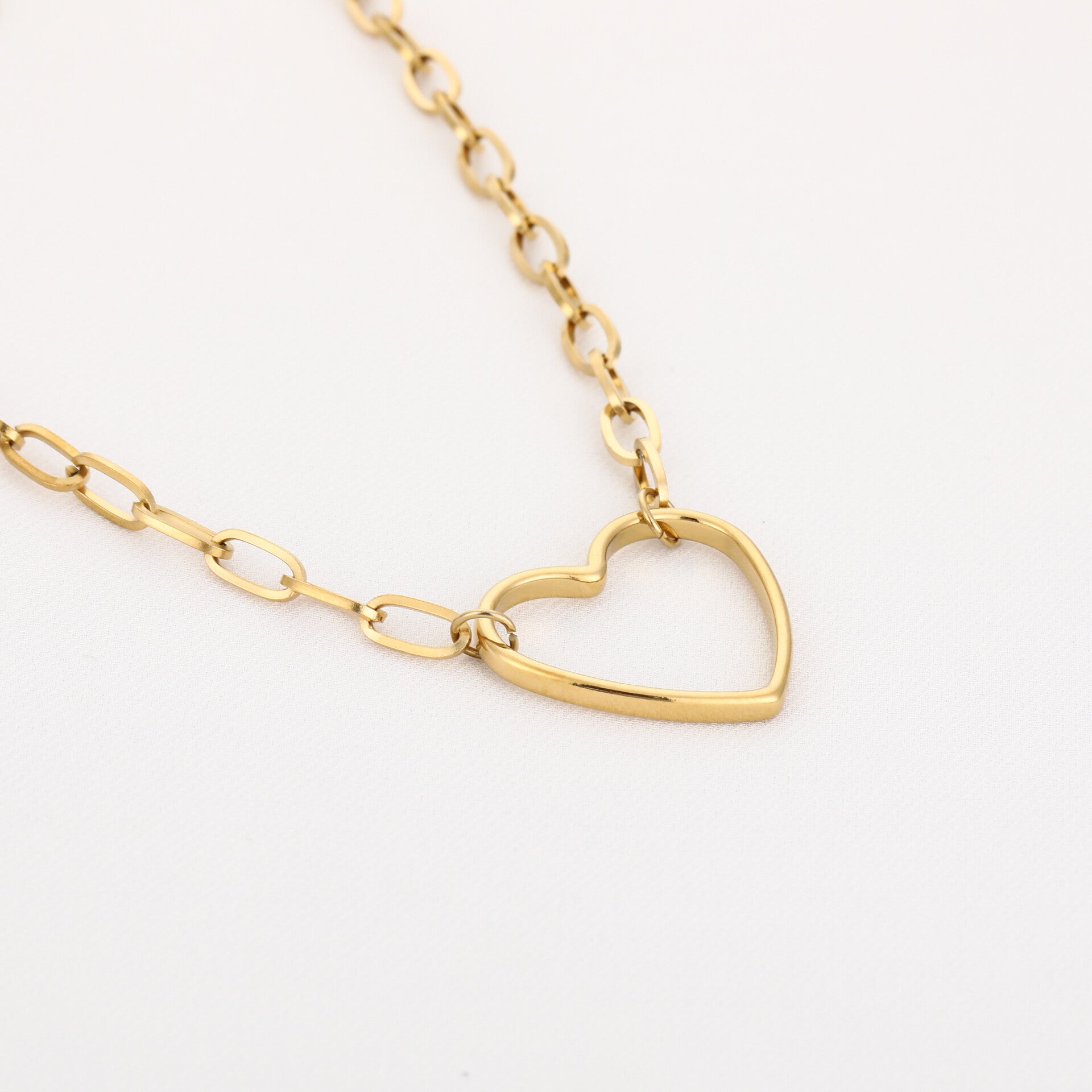 Ketting schakel love - goud