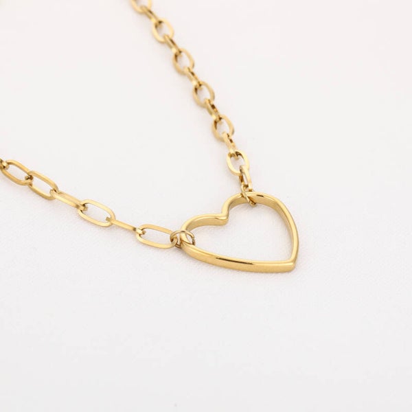 Ketting schakel love - goud