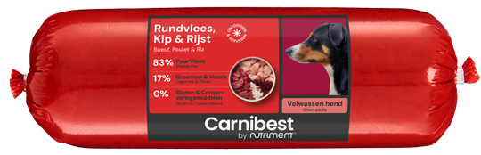 Carnibest rund/kip/rijst 500g