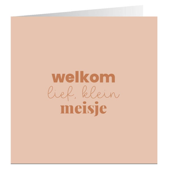 Kaart - Welkom lief, klein meisje