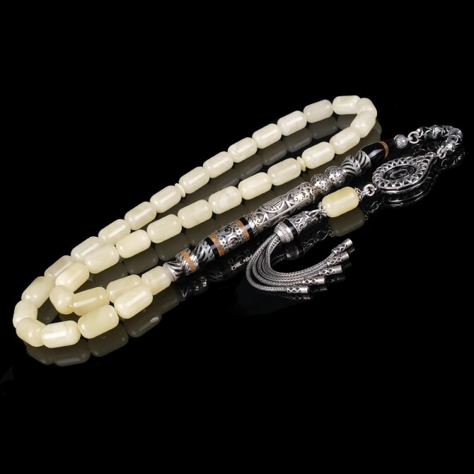 Cevşen-i Kebir Nakkaş Imamate Drop Amber Prayer Beads