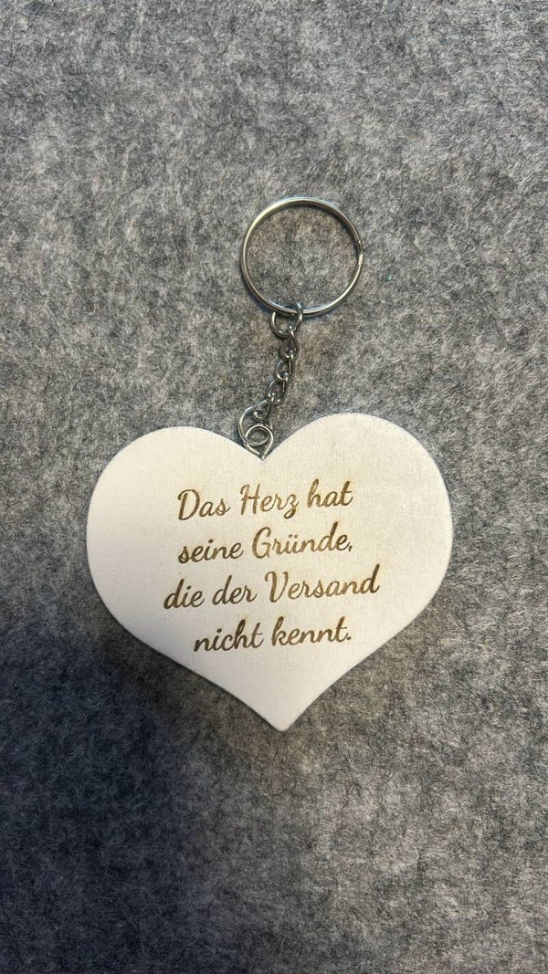 Holzherz - Schlüsselanhänger