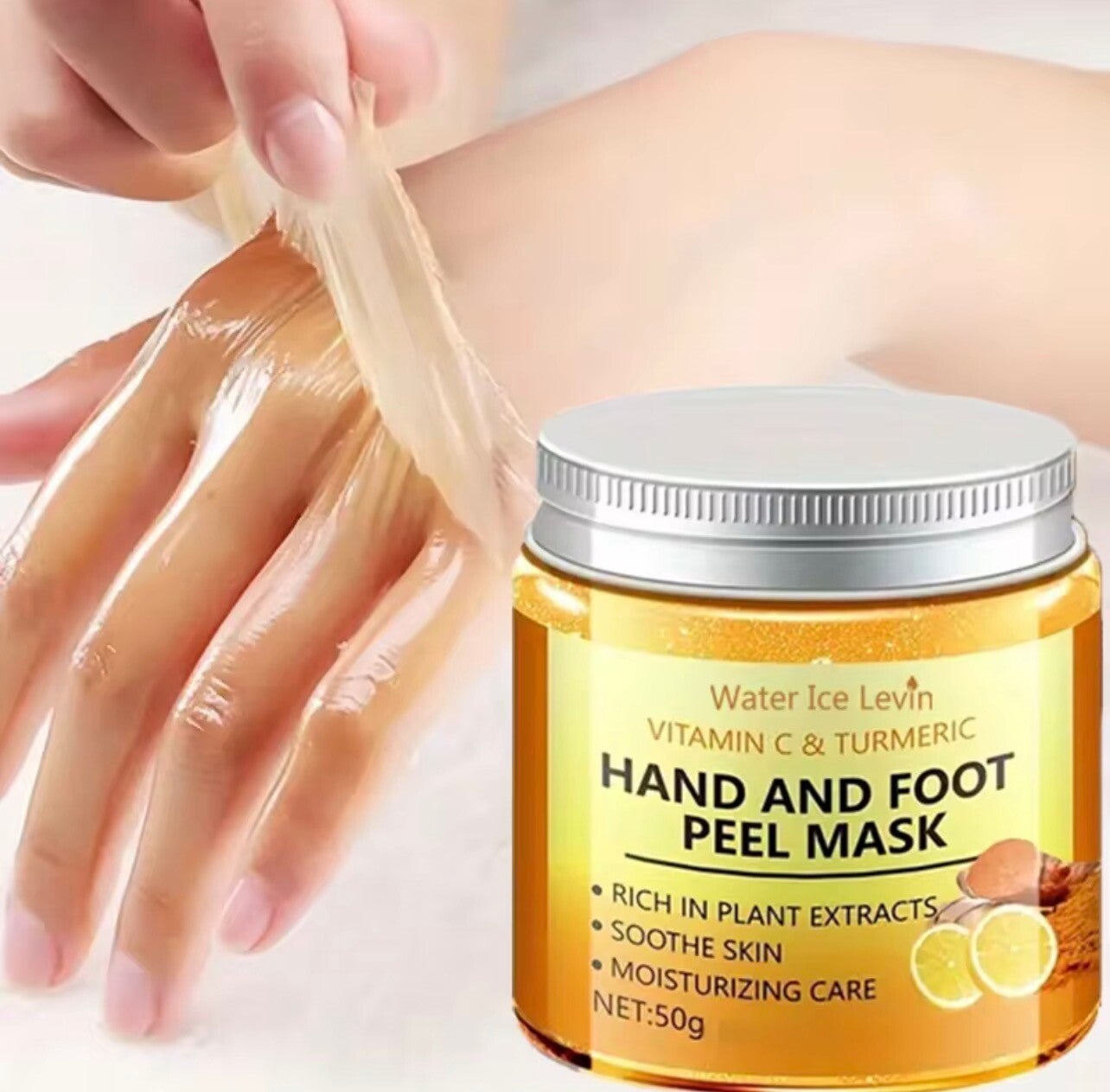 Masque Peel-Off Éclat : Vitamine C & Curcuma (Mains et Pieds)