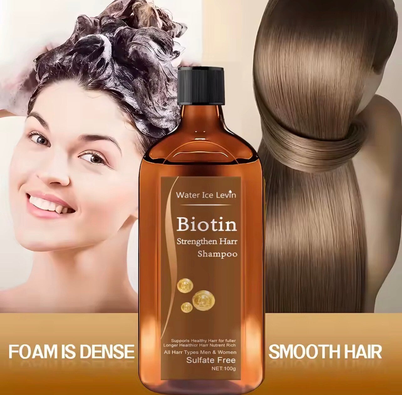 Shampooing Fortifiant à la Biotine – Water Ice Levin