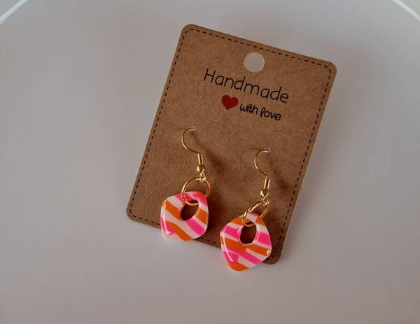 Oorbellen sorbet stripe