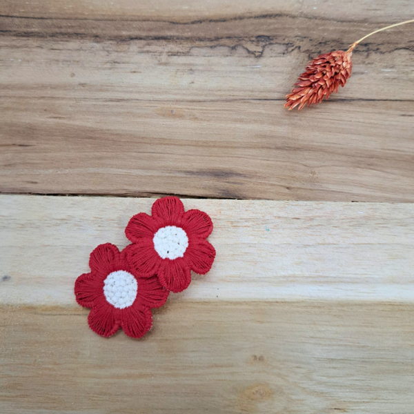 Anti-slip rode bloemen