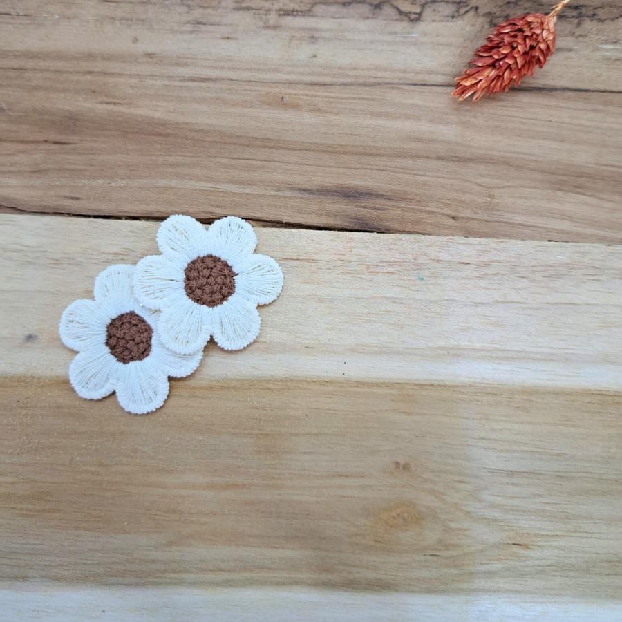 Anti-slip witte bloemen