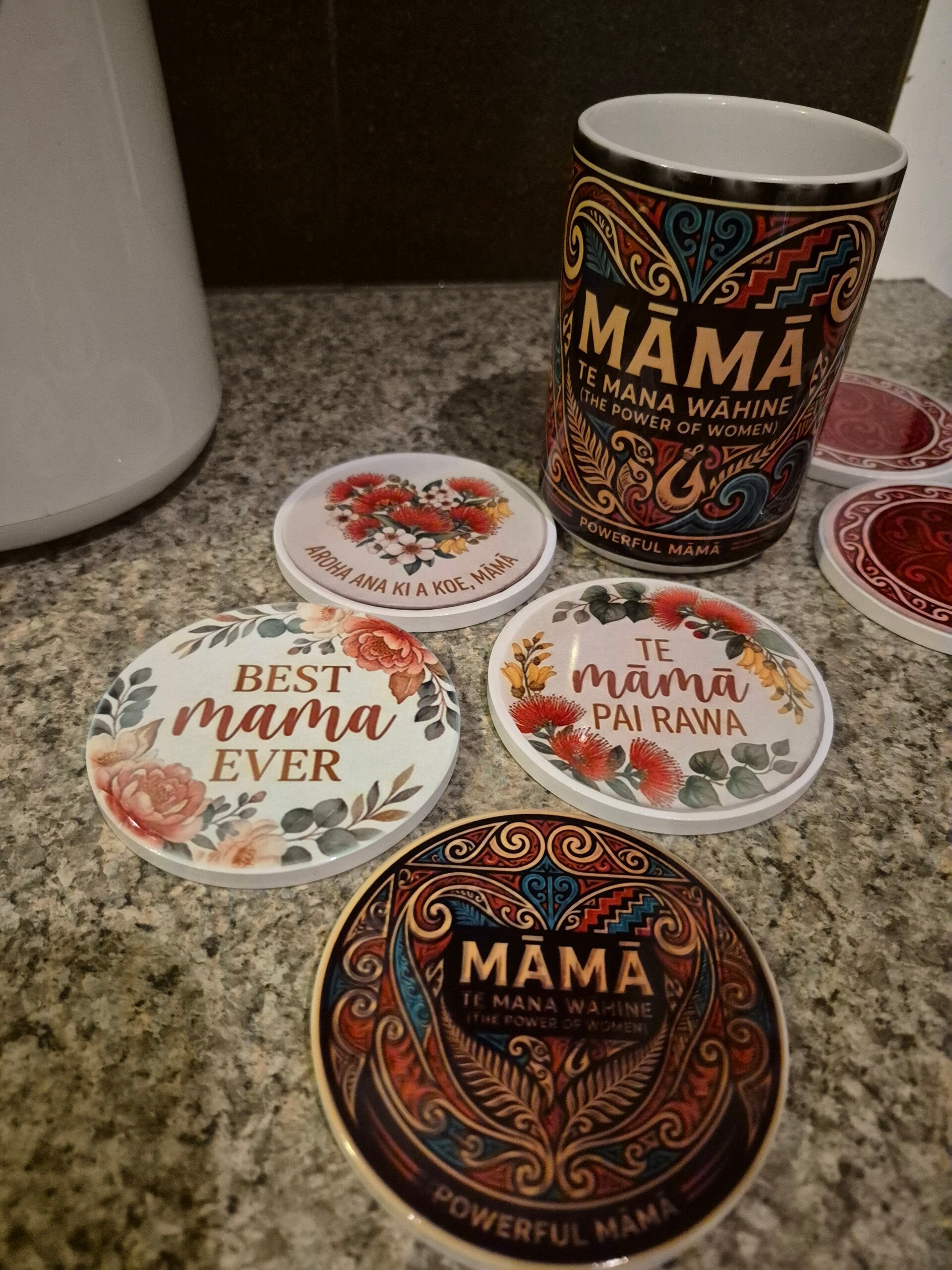 Māmā | Te Mana Wāhine Signature Mug & Coaster Set