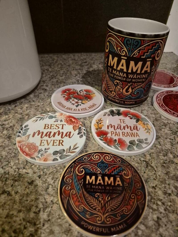 Māmā | Te Mana Wāhine Signature Mug & Coaster Set