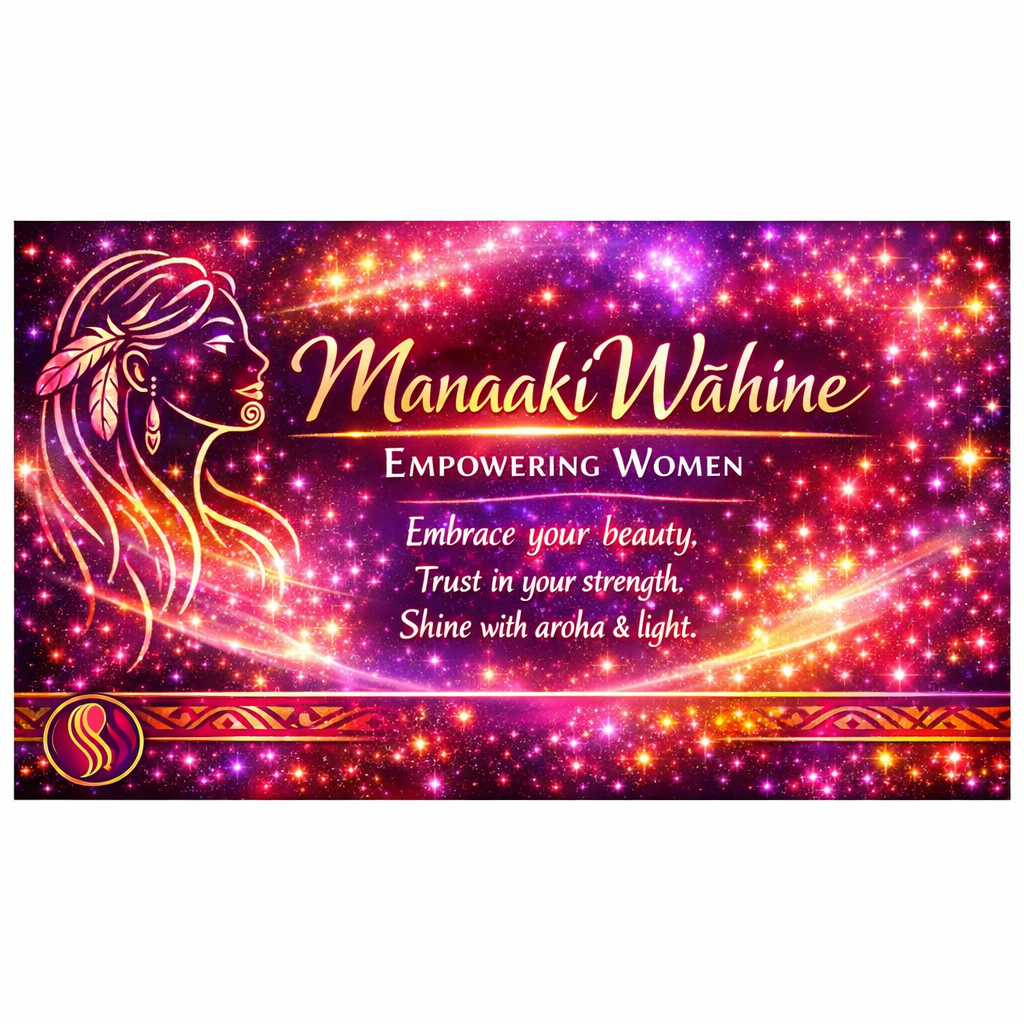 "ManaakiWāhine: Empowering Woman with handmade taonga and affiramations".