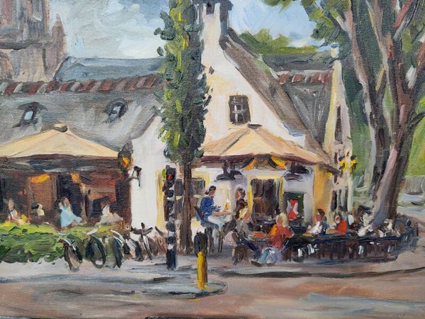 Laren olieverf schilderij 't Bonte paard
