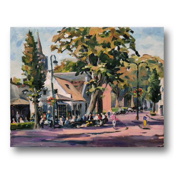 Laren olieverf schilderij 't Bonte paard