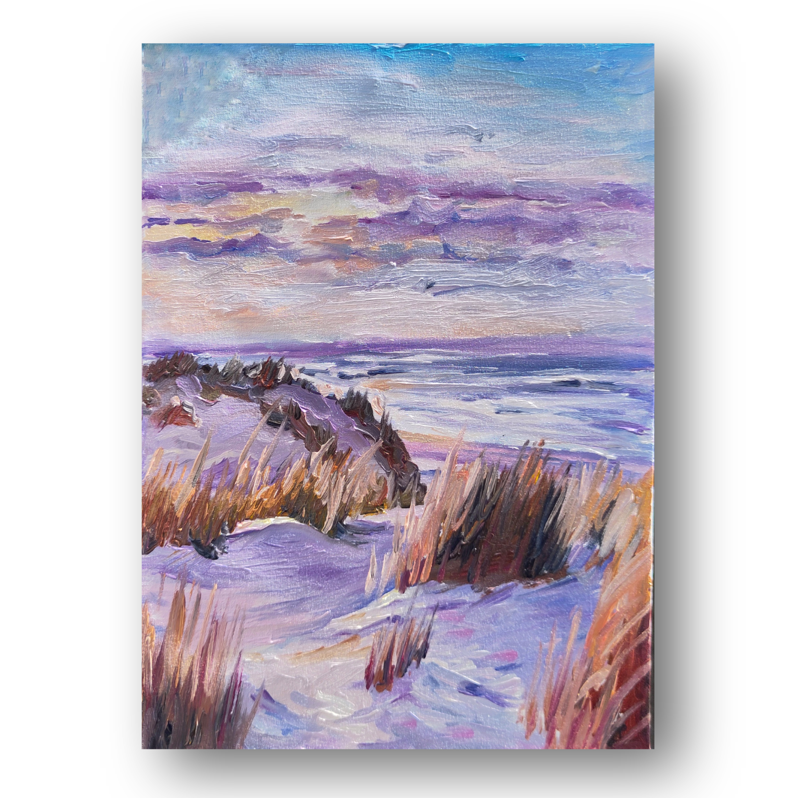 Sand dunes Oil painting on Canvas Original art Handmade art North sea