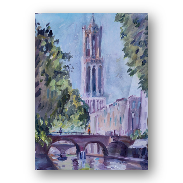 Utrecht art Plein air painting Oil painting Original artwork Utrecht painting Handmade  painting