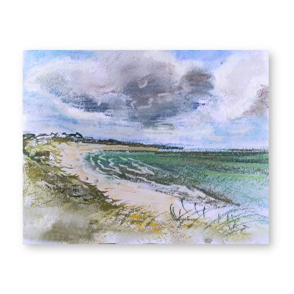 Zeeland pastel art Zealand art Pastel drawing Original art Paper art Sea coastal art