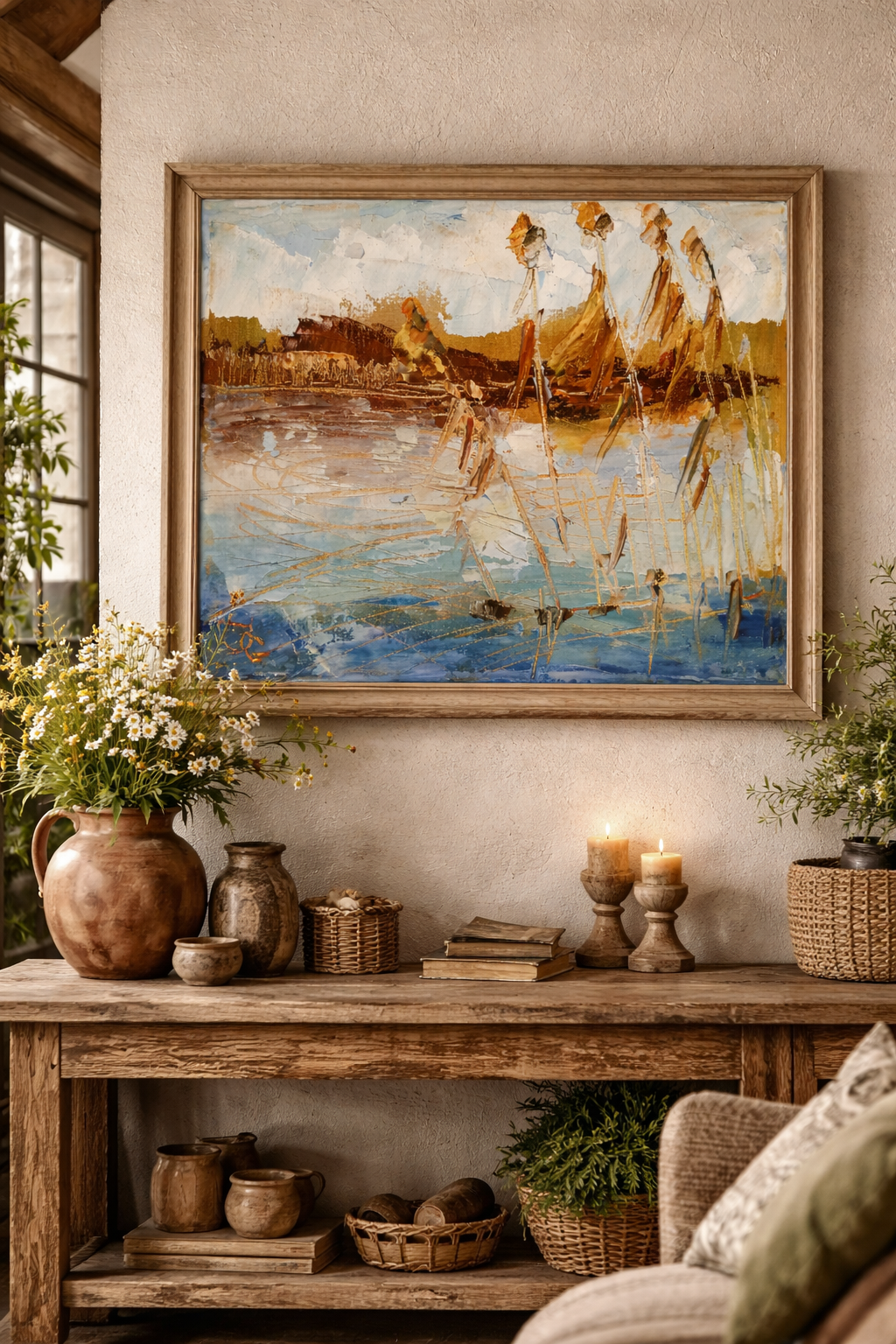 Semi abstract landscape Original aoil art Abstract landscape