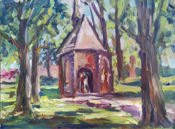 Van Gogh Kerkje Oliverf schilderij