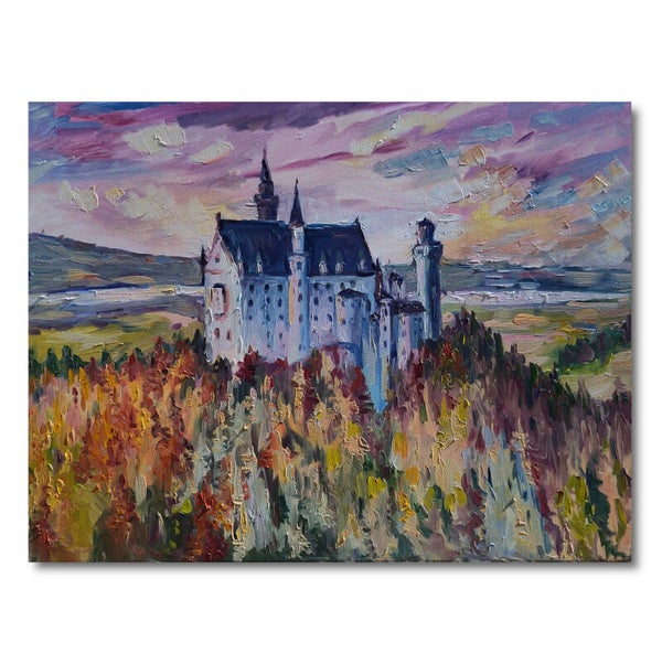 Neuschwanstein art Oil Original painting German landscape