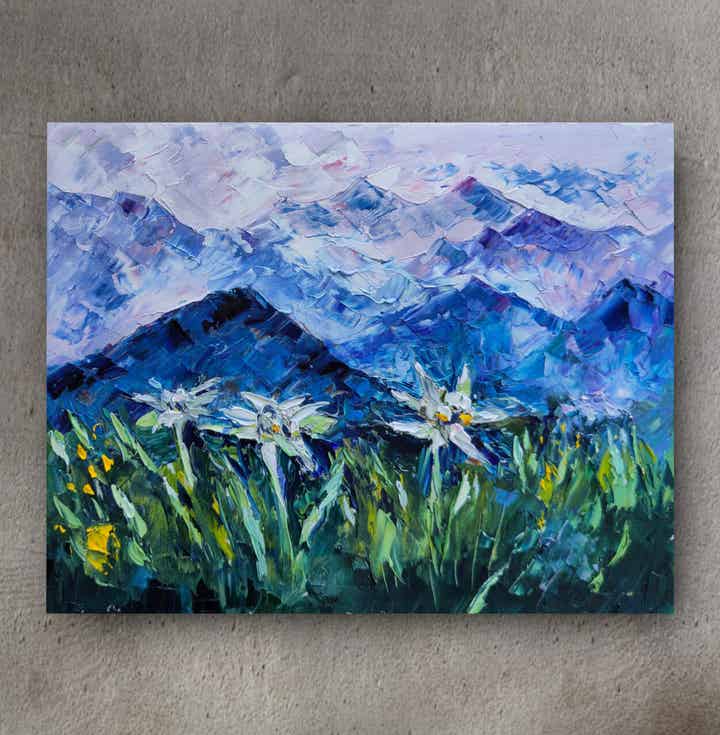 Edelweiss art Original painting