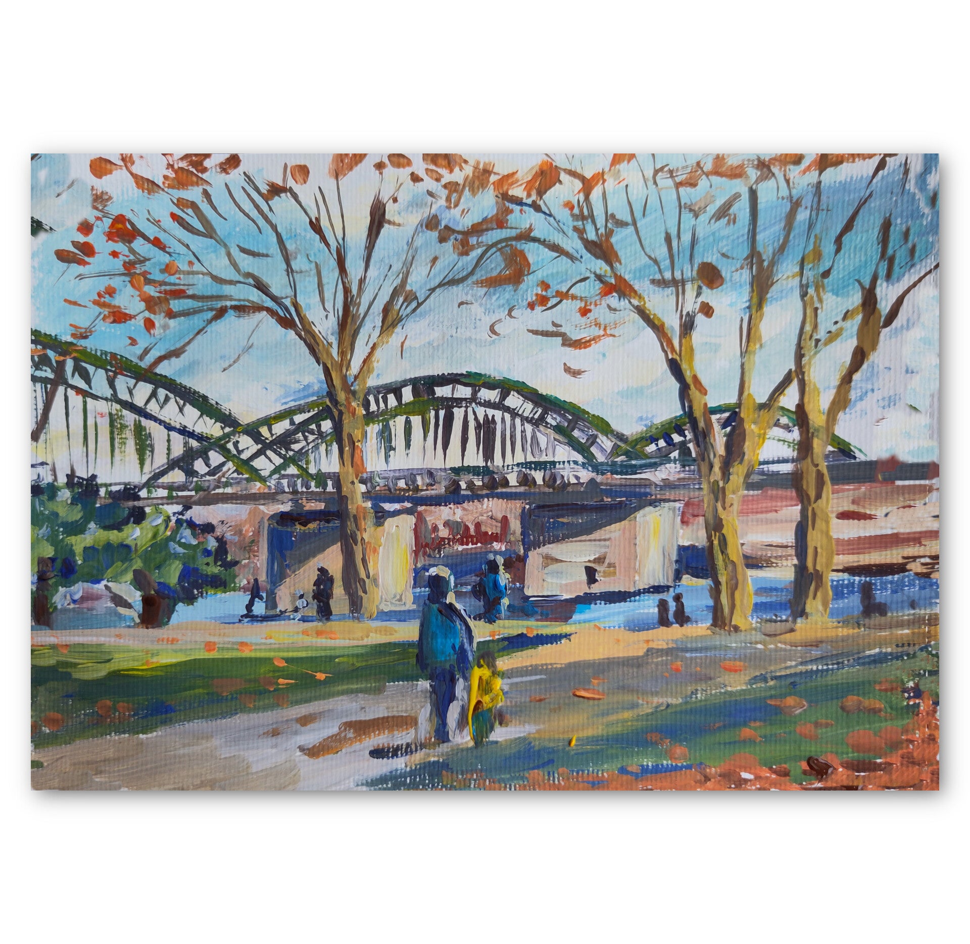 Gouache painting Cologne Handmade painting