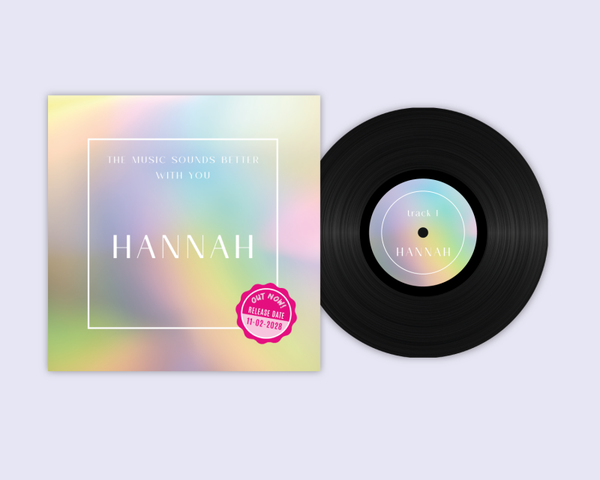 Proefdruk geboortekaartje 'Hannah'