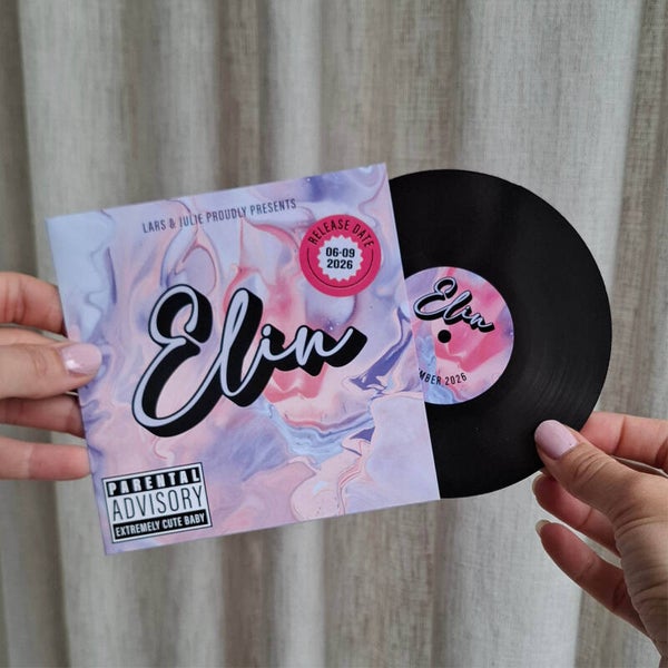 Proefdruk LP geboortekaartje 'Elin'