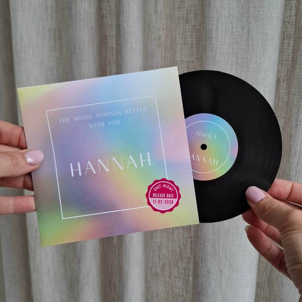 Proefdruk LP geboortekaartje 'Hannah'
