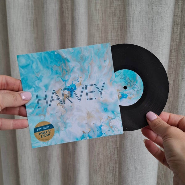 Proefdruk LP geboortekaartje 'Harvey'