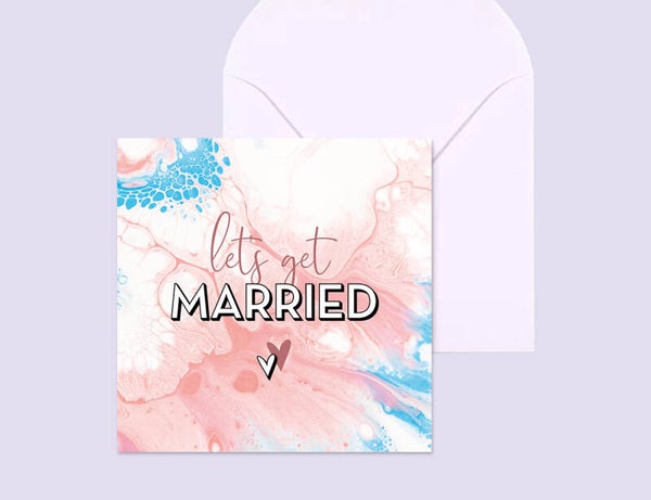 Wenskaart 'Let's get married'