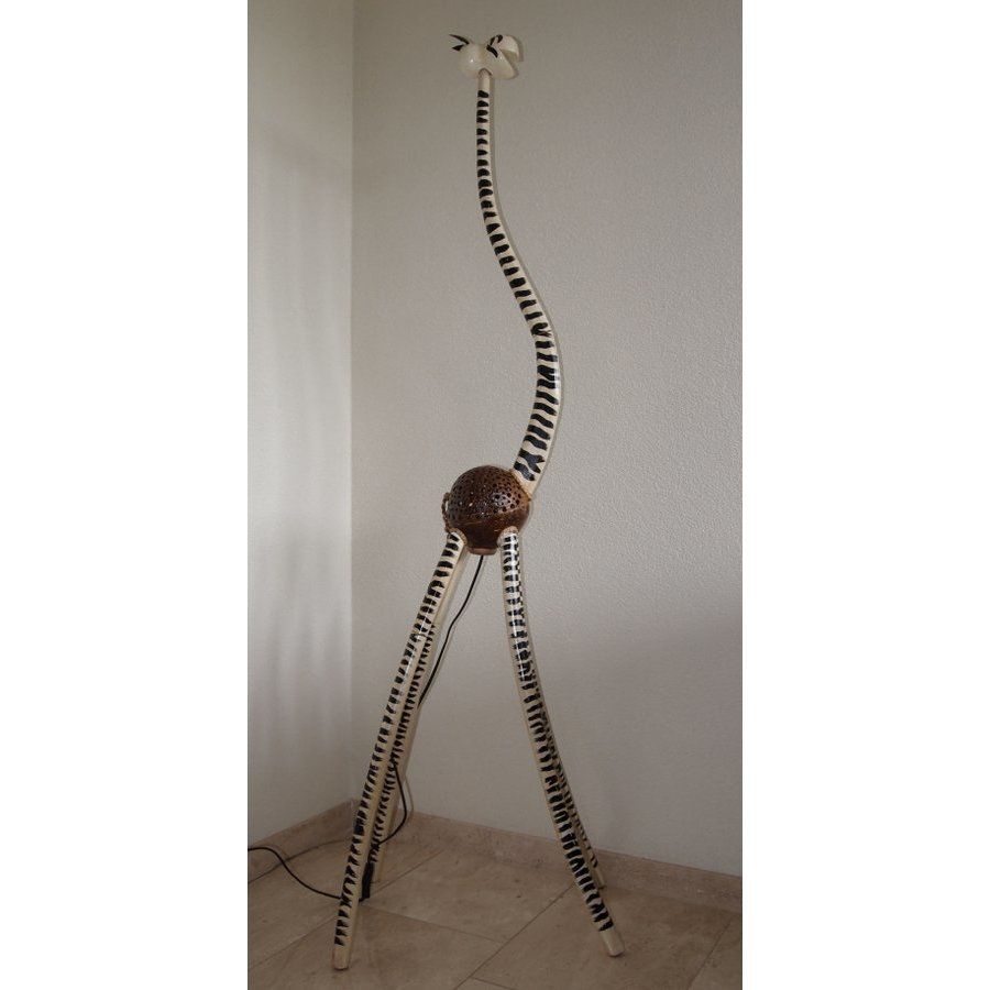 Kokosnootlamp Zebra Large