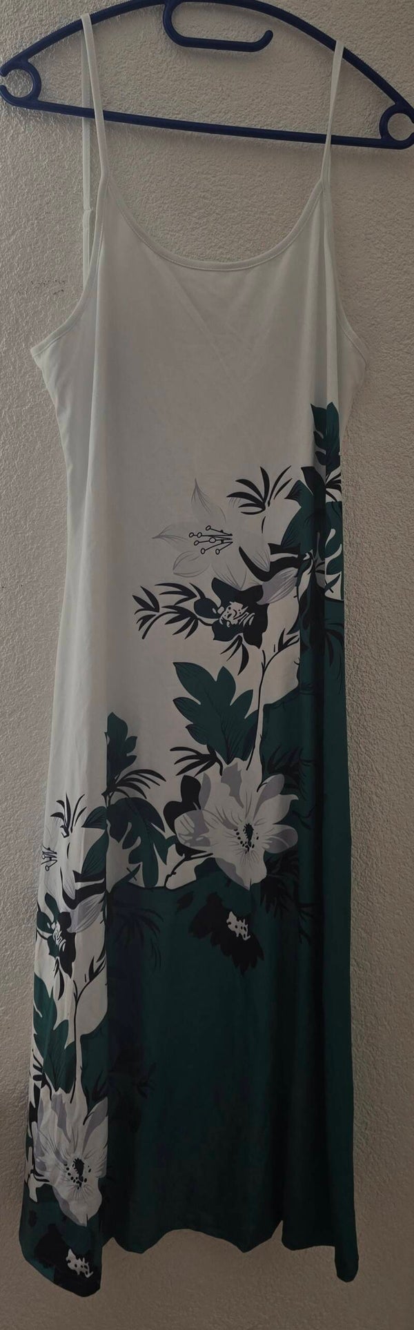 Elegantes Zweiteiler Set Gr. XL: Sommerkleid & Bolero Grün-Weiss Blumen