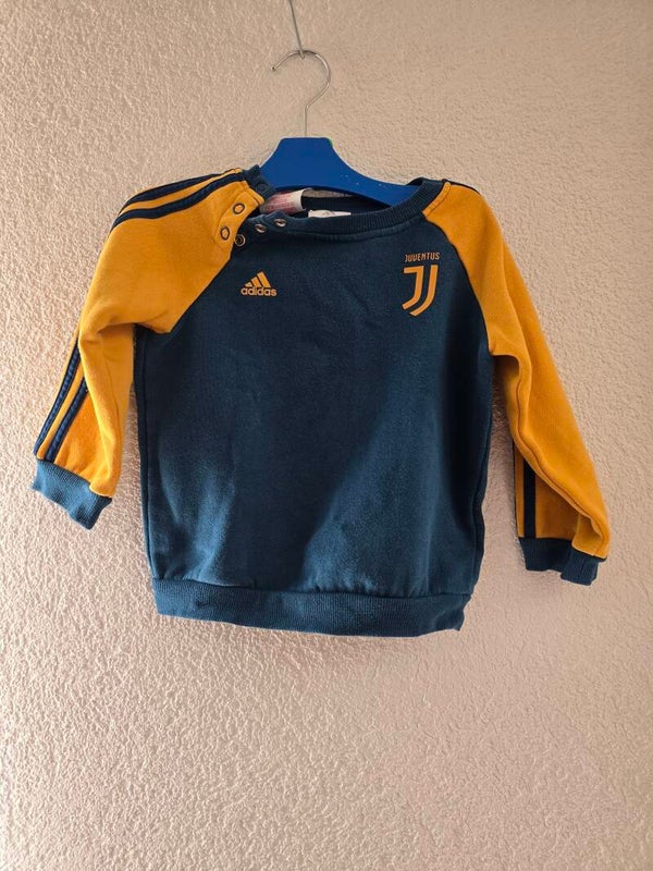 Adidas Juventus Baby/Kleinkind Sweatshirt - Grösse 80 - Blau-Gelb mit Druckknöpfe