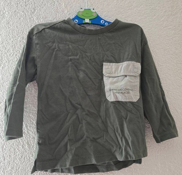Zara Langarmshirt mit Tasche - Grösse 86