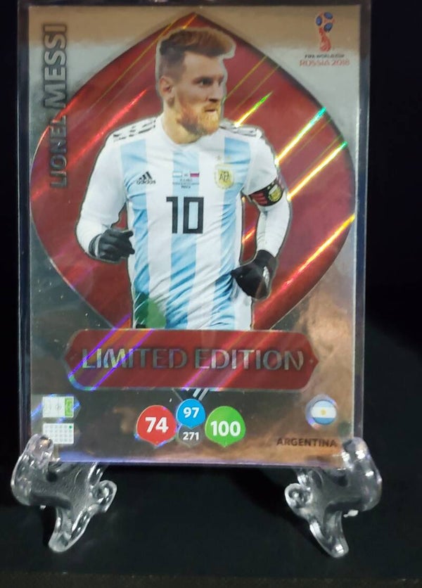 Tarjeta limitada de Lionel Messi 2018 de la Copa del Mundo