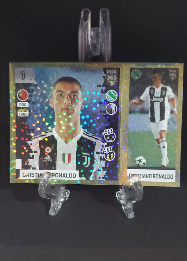 PANINI FIFA 365 2019 CRISTIANO RONALDO PEGATINA DE LÁMINA DORADA N.O 236