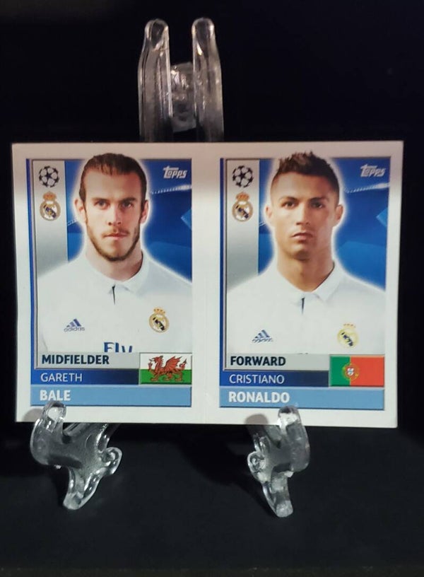 Cristiano Ronaldo Gareth Bale Topps Champions League 2016-2017 soccer sticker