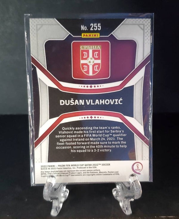 Copa del Mundo Panini Prizm 2022 Dusan Vlahovic plata Prizm