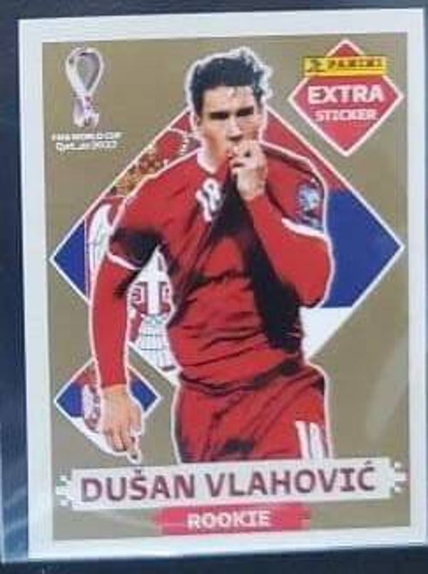 XTRA STICKER /  ROOKIES  GOLD  Dušan Vlahović (Serbia)