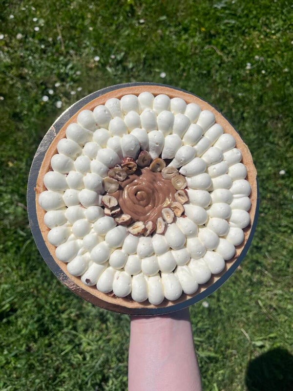 Tarte vanille-praliné