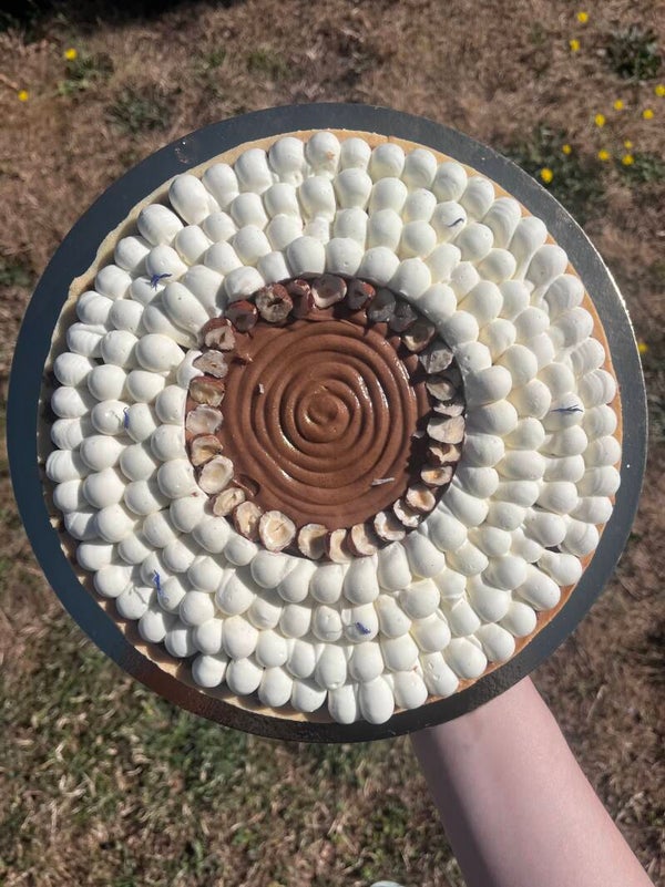 Tarte vanille-praliné